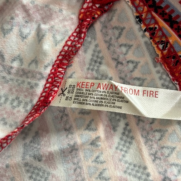 Free People Movement Hot Shot Printed Hooded Layer in Nordic Red Ridge Motif - Picture 9 of 9